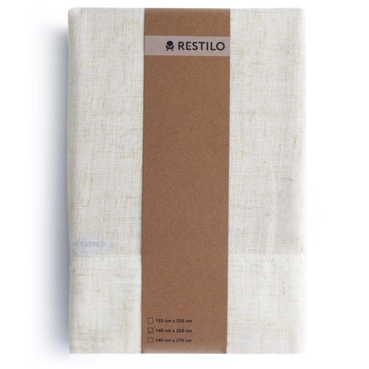 Užuolaida Res Linen Velari AmeliaHome 140 × 175 cm, šviesiai smėlio spalvos