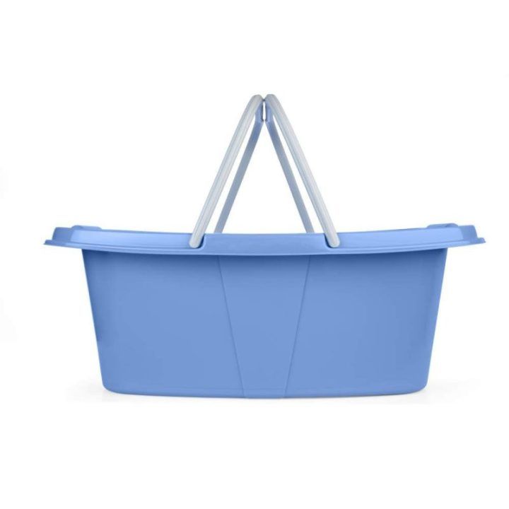 Beldray dviejų skalbinių krepšių rinkinys, 2 x 26 l, baltas/mėlynas