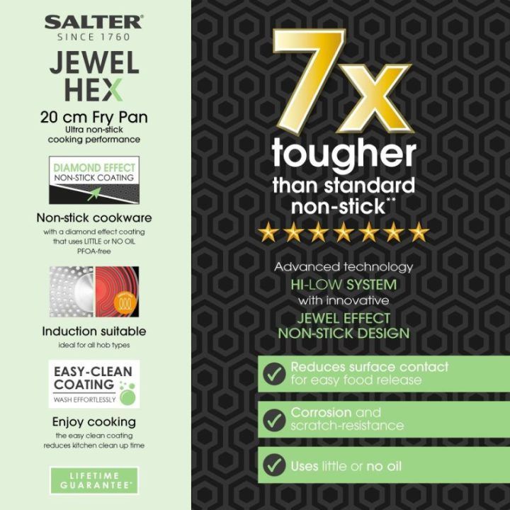 Salter Jewel Hex BW11619SA3 20 cm keptuvė
