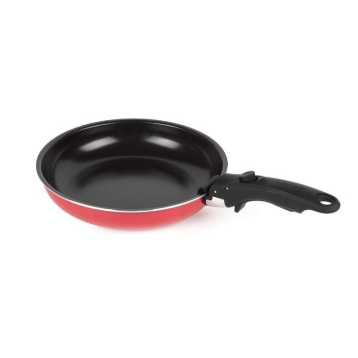 Russell Hobbs Riviera 4 dalių keptuvių rinkinys su nuimama rankena, raudonas/juodas