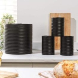 Russell Hobbs Liniera 4 dalių stalviršio indų rinkinys, juodas