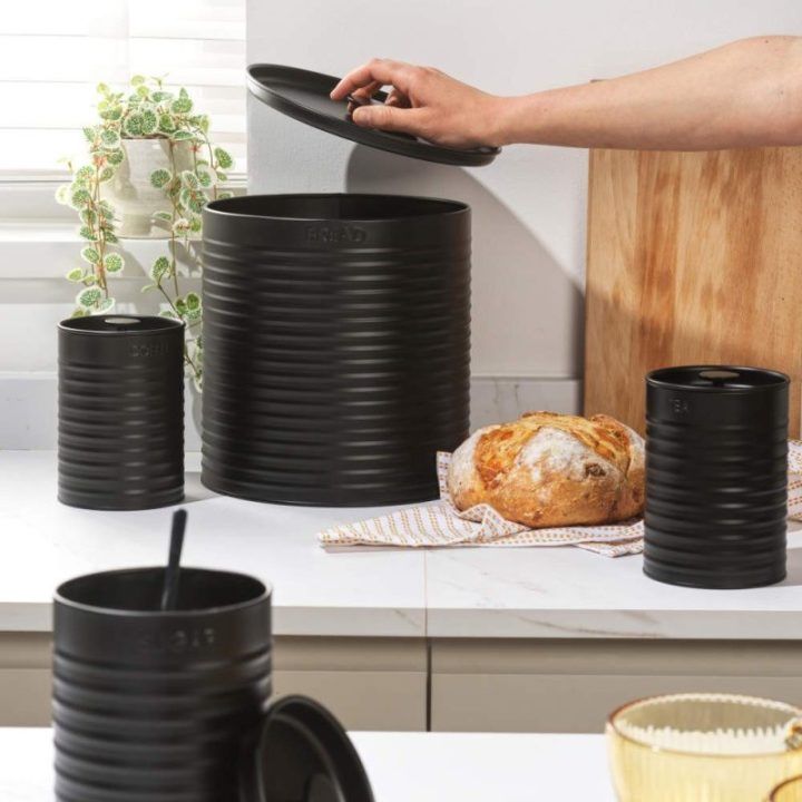 Russell Hobbs Liniera 4 dalių stalviršio indų rinkinys, juodas