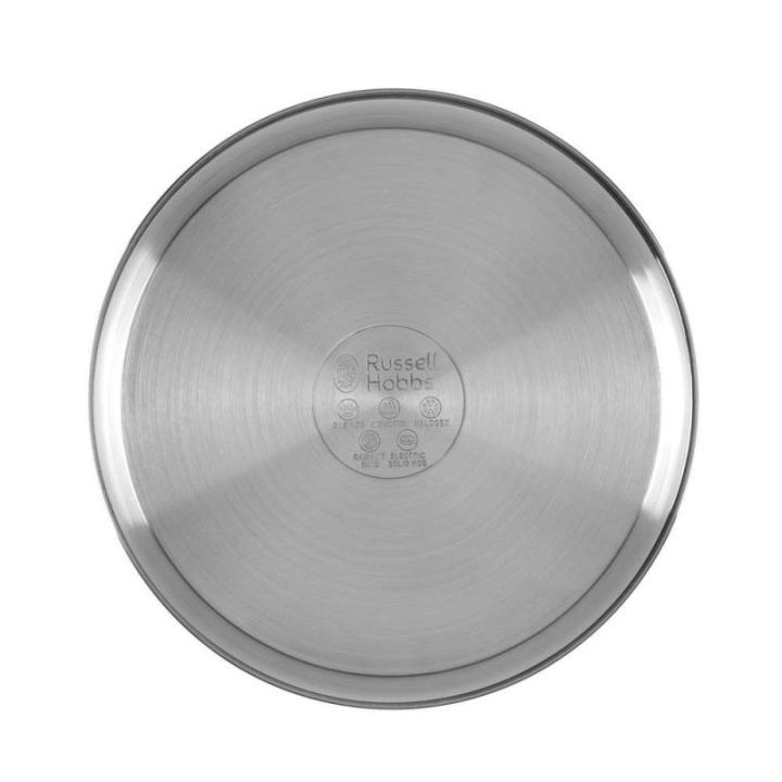 Russell Hobbs RH04033 nerūdijančio plieno 4 dalių keptuvių rinkinys su užsegama rankena