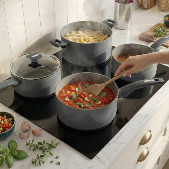 Salter Alto 18 cm puodas padažams, juodas