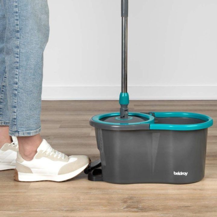 Beldray Anti-Bac Spin & Wring šluosčių rinkinys su kibiru