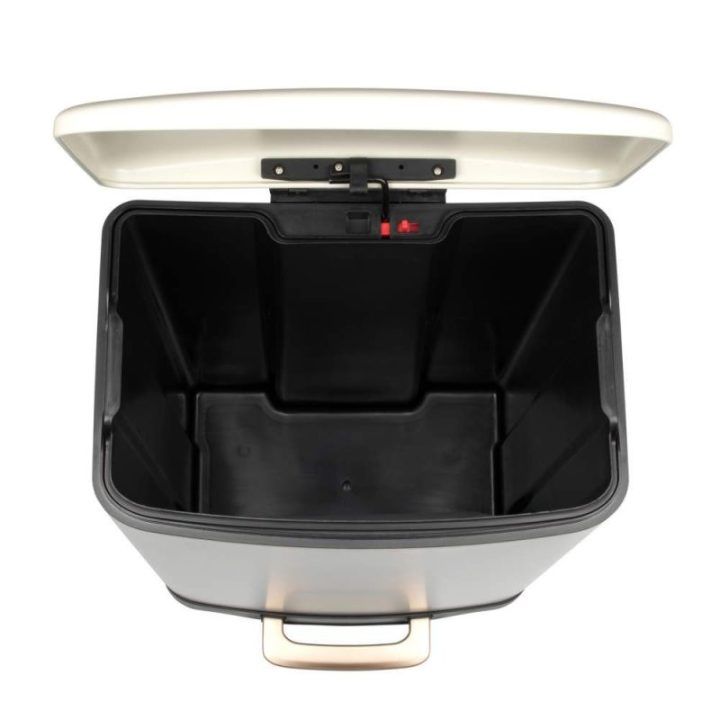 Salter Pebble 50 l pedalinė šiukšliadėžė, smėlio spalvos