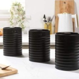 Russell Hobbs Liniera 3 dalių indų rinkinys, juodas