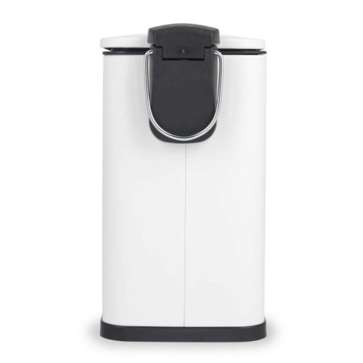 Beldray Slimline D formos pedalinė šiukšliadėžė, 5 l, balta