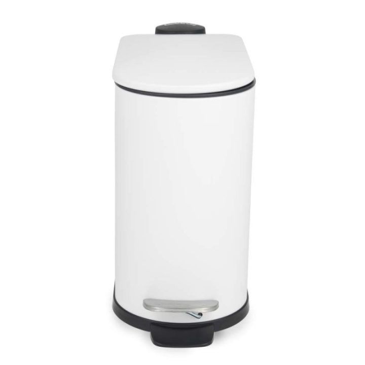 Beldray Slimline D formos pedalinė šiukšliadėžė, 5 l, balta