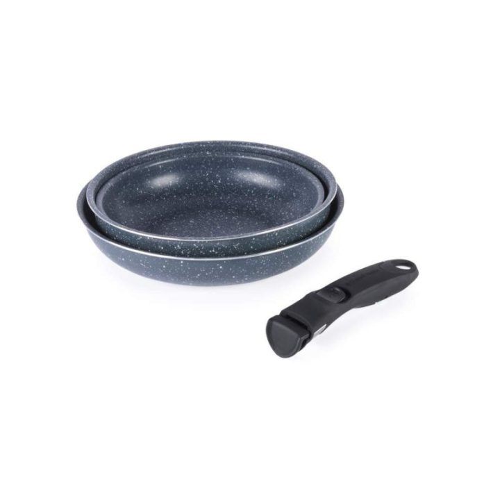 Russell Hobbs Nightfall Stone 4 dalių Smart Clip keptuvių rinkinys