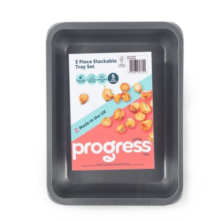 Progress BW14453 35 cm 3 dalių sukraunamų kepimo skardų rinkinys