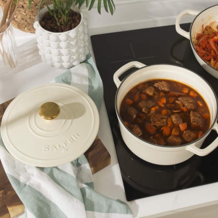 Salter Chester 3,4 l ketaus troškintuvas, 24 cm, kreminis