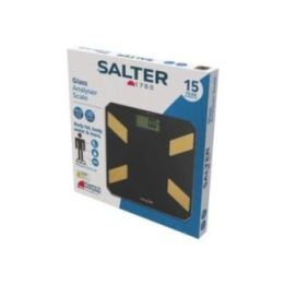 Salter SA00601BGCFEU12 stiklinės kūno analizės svarstyklės, juodos