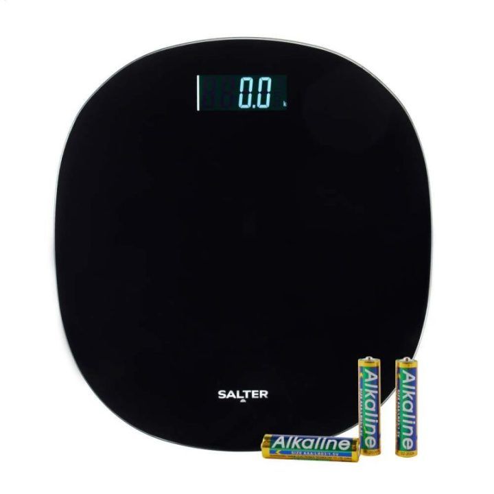 Salter SA00709BFEU12 apvalios elektroninės kūno svarstyklės, juodos