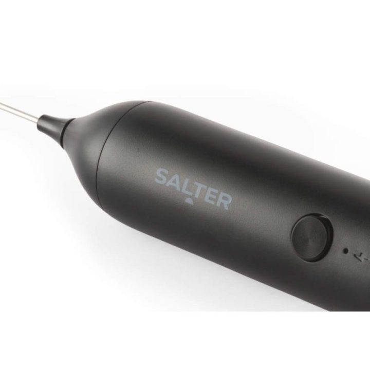 Salter BW14234 įkraunamas pieno plakiklis, juodas
