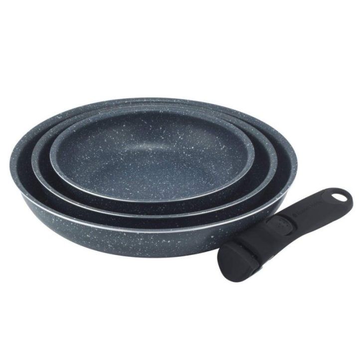 Russell Hobbs Nightfall Stone 4 dalių Smart Clip keptuvių rinkinys RH03293EU7