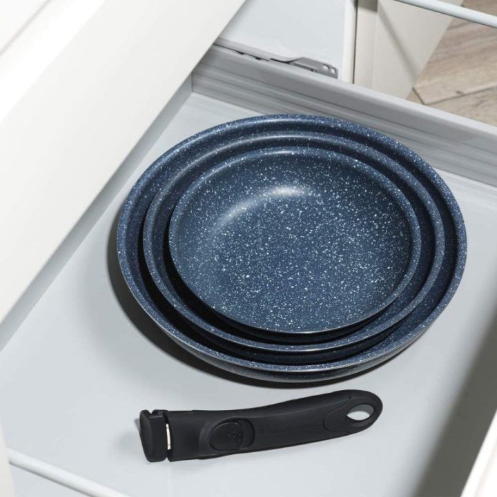 Russell Hobbs Nightfall Stone 4 dalių Smart Clip keptuvių rinkinys RH03293EU7