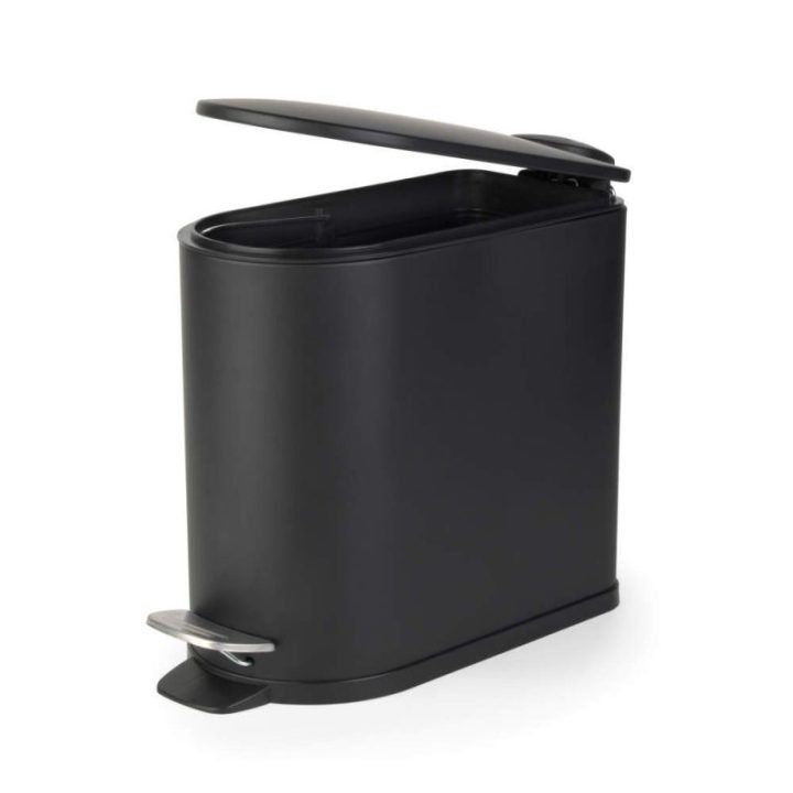 Beldray Slimline D formos pedalinė šiukšliadėžė, 5 l, juoda