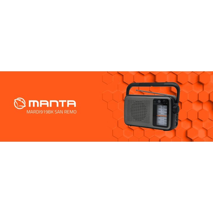 Manta MARDI919BK nešiojamas radijas, juodas