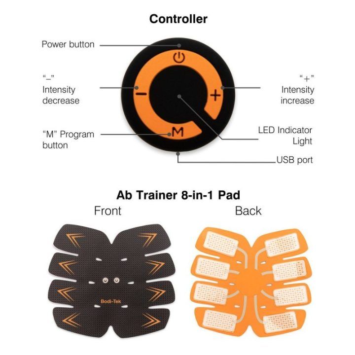 Bodi-Tek BT-ABTR5-EU/1.1 pilvo treniruoklis, juodas / oranžinis