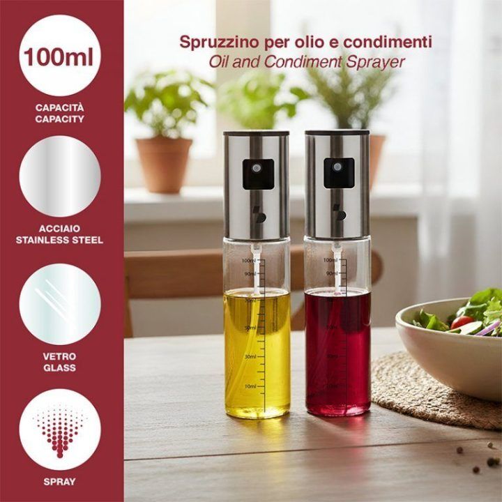 Beper stiklinis ir plieninis purškimo buteliukas, 100 ml