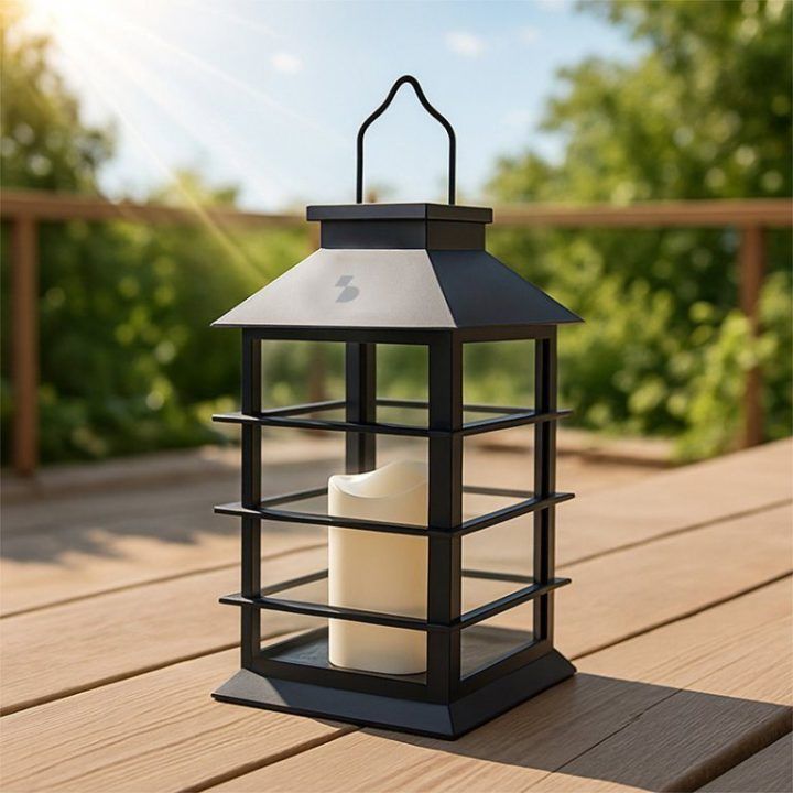 Beper P207ILO303 saulės energija varomas dekoratyvinis žibintas su LED liepsnos efektu