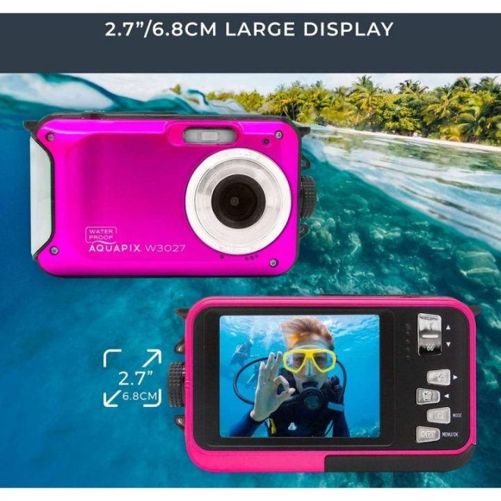 Easypix Aquapix W3027 Wave povandeninė kamera, rožinė