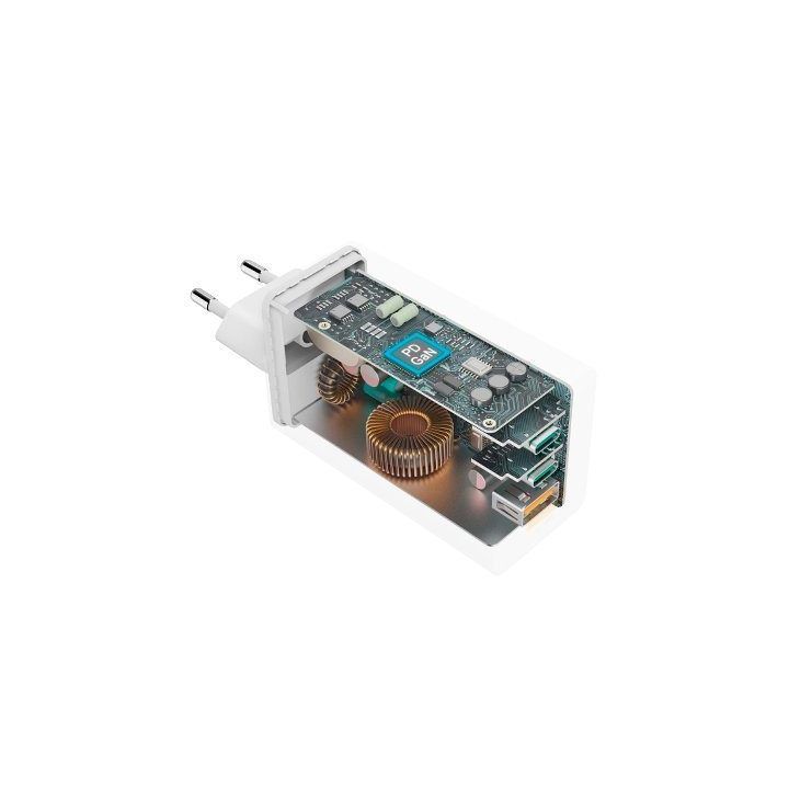 Hama 00125140 100 W GaN PD/QC įkroviklis, 2× USB-C ir 1× USB-A