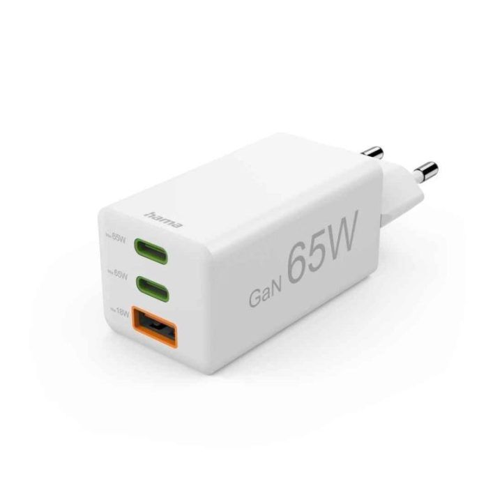 Hama GaN PD QC 65 W USB-C / USB-A įkroviklis