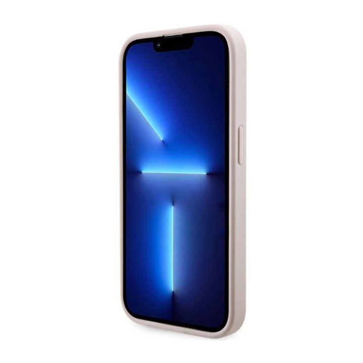 Dėklas iPhone 14 Pro Guess GCube Stripes MagSafe, rožinis