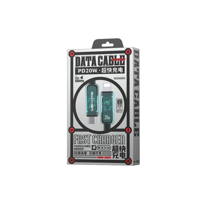 Laidas USB-C į Lightning WEKOME WDC-181 20 W, 1 m, žalias