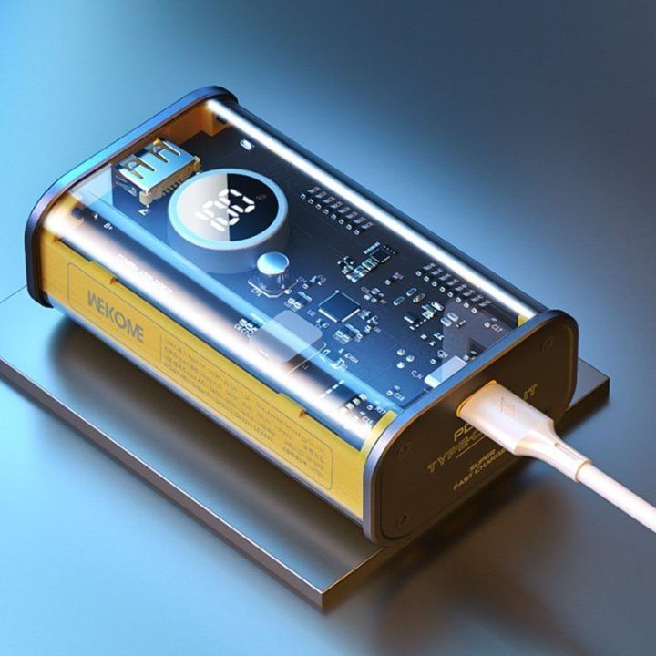 WEKOME WP-345 Vanguard Series išorinė baterija 10000 mAh, geltona