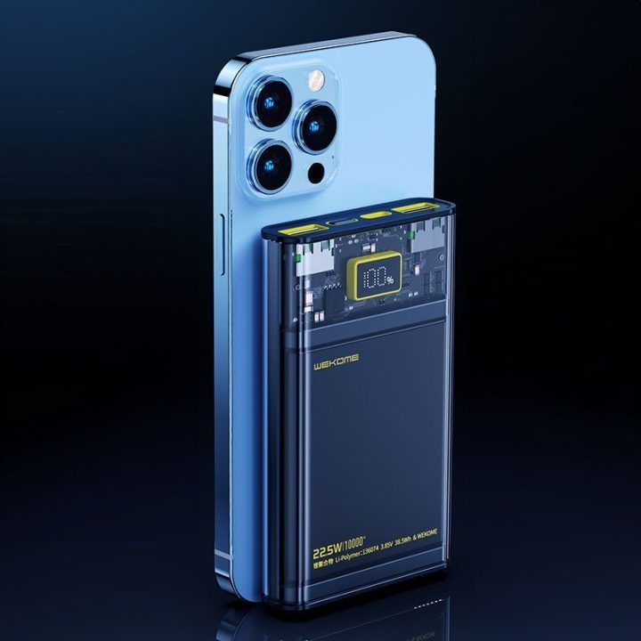 Išorinė baterija WEKOME WP-321 Vanguard Series, 20000 mAh, juoda/permatoma