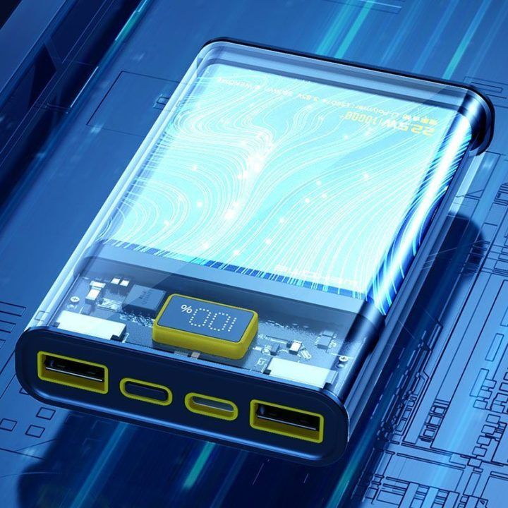 Išorinė baterija WEKOME WP-321 Vanguard Series, 20000 mAh, juoda/permatoma