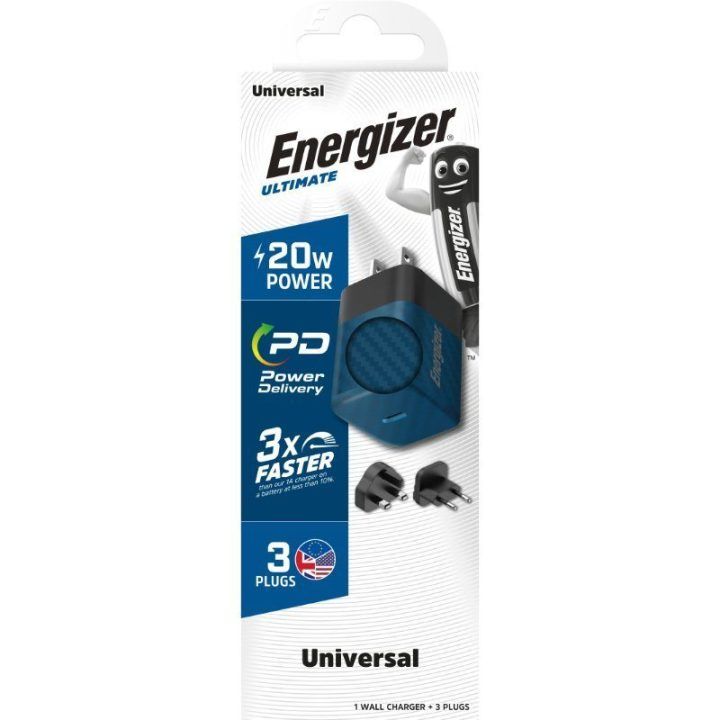 Įkroviklis Energizer Ultimate GaN 20 W, mėlynas