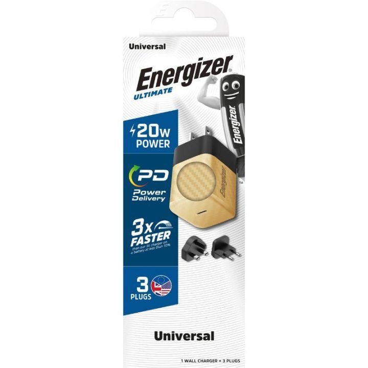 Įkroviklis Energizer Ultimate GaN 20 W, aukso spalvos