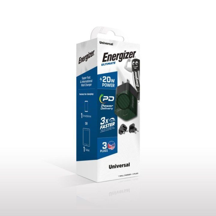 Įkroviklis Energizer Ultimate GaN 20 W, žalias