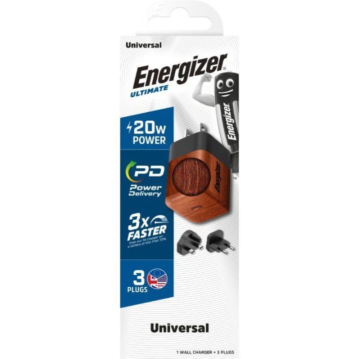 Įkroviklis Energizer Ultimate GaN 20W PD, EU / UK / US
