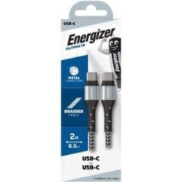 USB-C laidas Energizer Ultimate, 2 m, sidabro spalvos