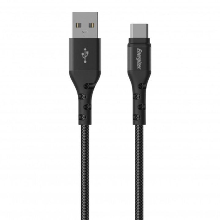 Energizer USB-A–USB-C laidas, 2 m, juodas