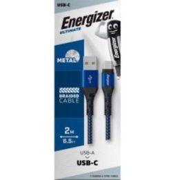USB-A į USB-C laidas Energizer Ultimate, 2 m, mėlynas