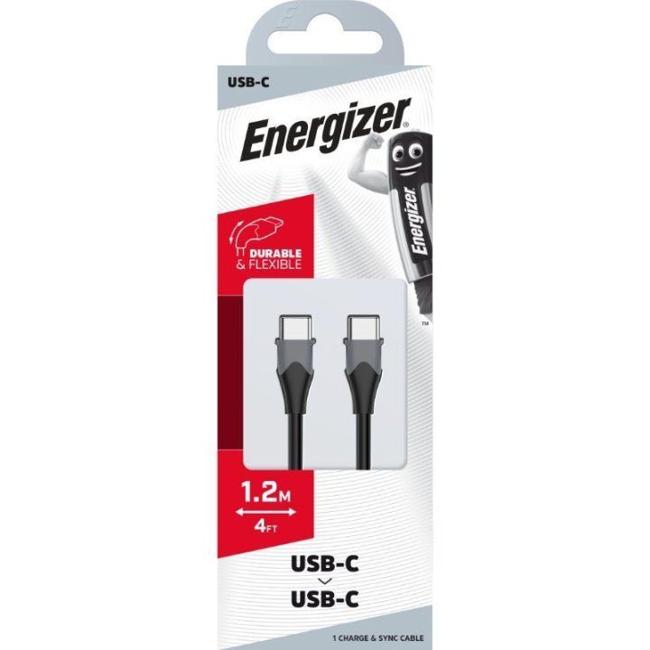 USB-C laidas Energizer Classic 1,2 m, juodas