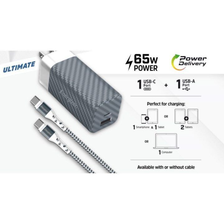 Įkroviklis USB-C ir USB-A 65 W Energizer Ultimate