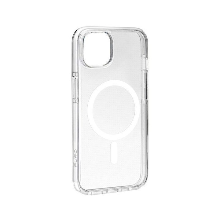 Permatomas dėklas iPhone 15 MagSafe, Puro LITEMAG PRO