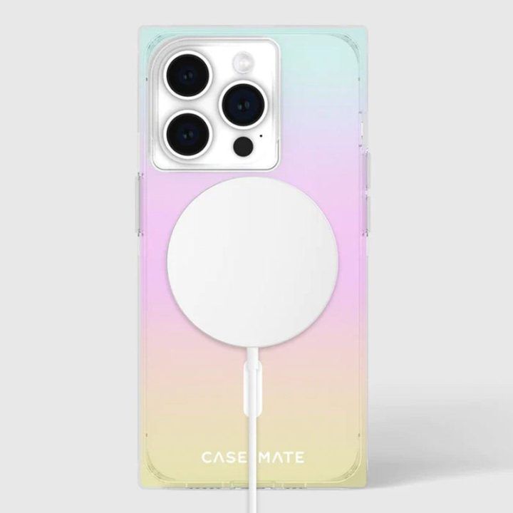 Dėklas iPhone 15 Pro Case-Mate BLOX MagSafe, Rainbow Frosting