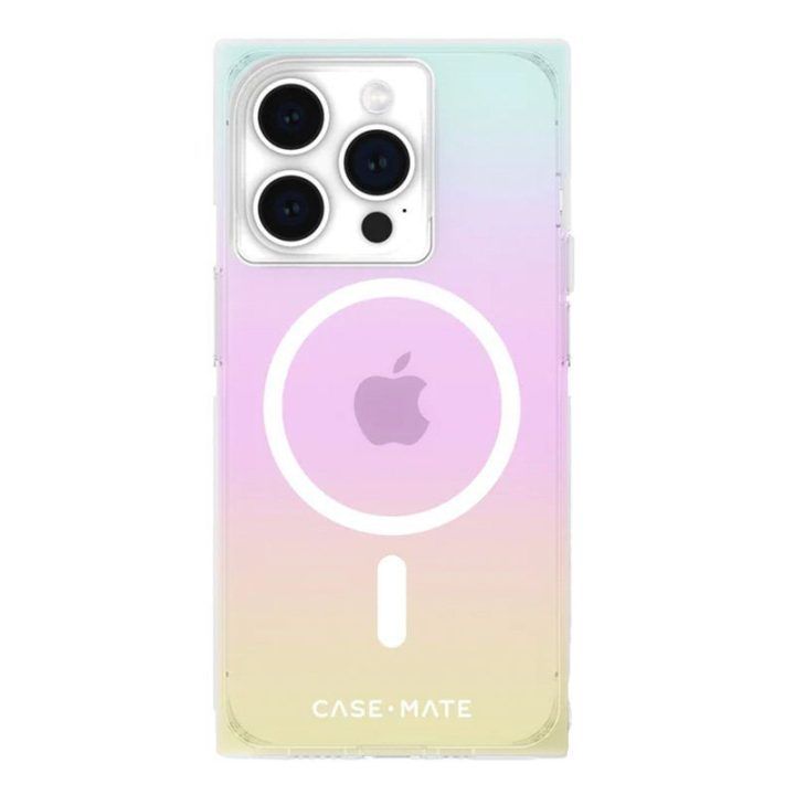 Dėklas iPhone 15 Pro Case-Mate BLOX MagSafe, Rainbow Frosting