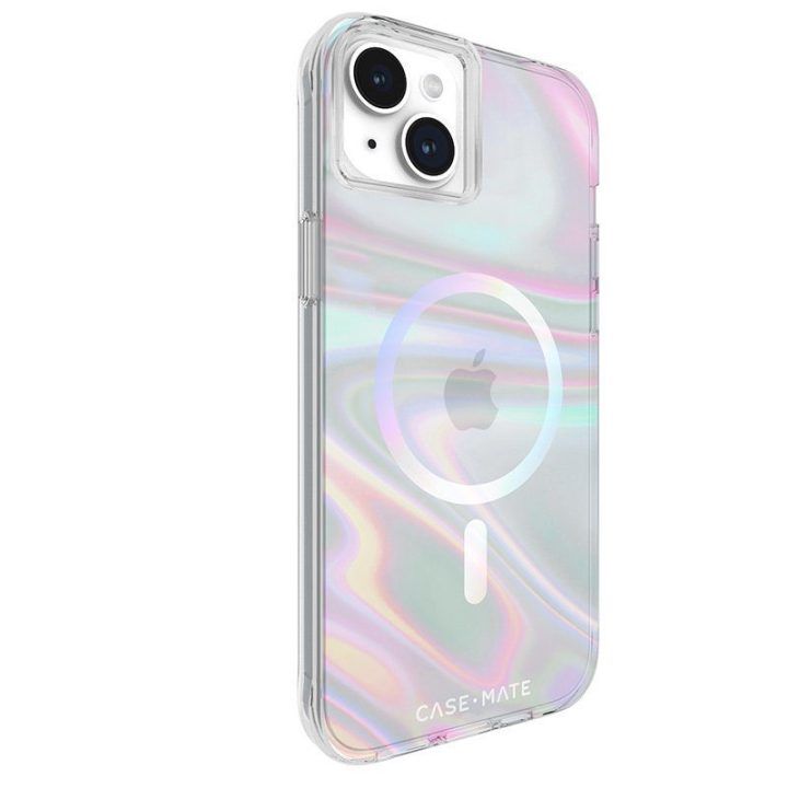 Dėklas iPhone 15 Plus Case-Mate Soap Bubble, irizuojantis