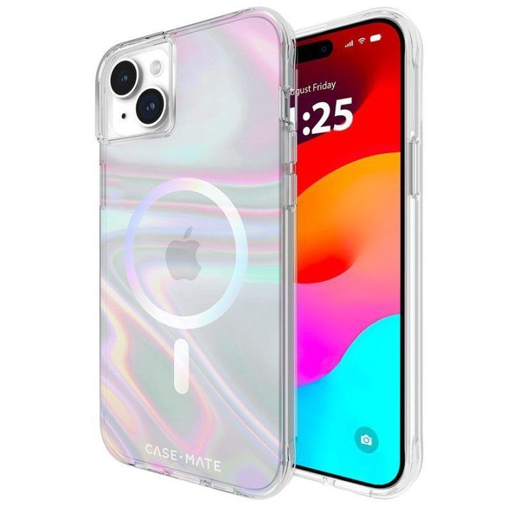 Dėklas iPhone 15 Plus Case-Mate Soap Bubble, irizuojantis