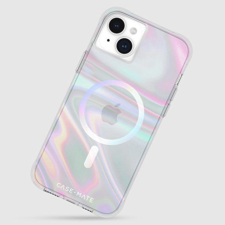 Dėklas iPhone 15 Plus Case-Mate Soap Bubble, irizuojantis
