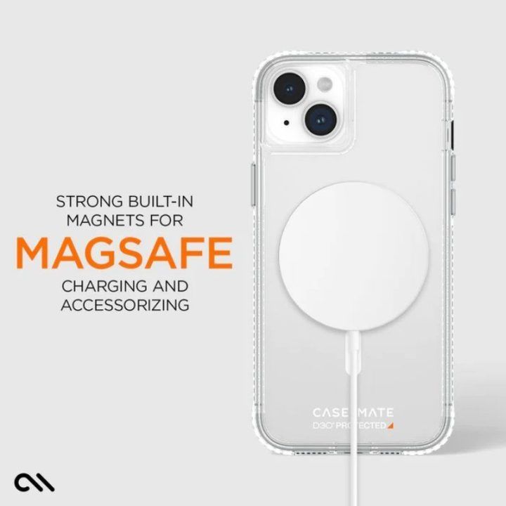 Dėklas Case-Mate Ultra Tough Plus D3O MagSafe iPhone 15 Plus, permatomas